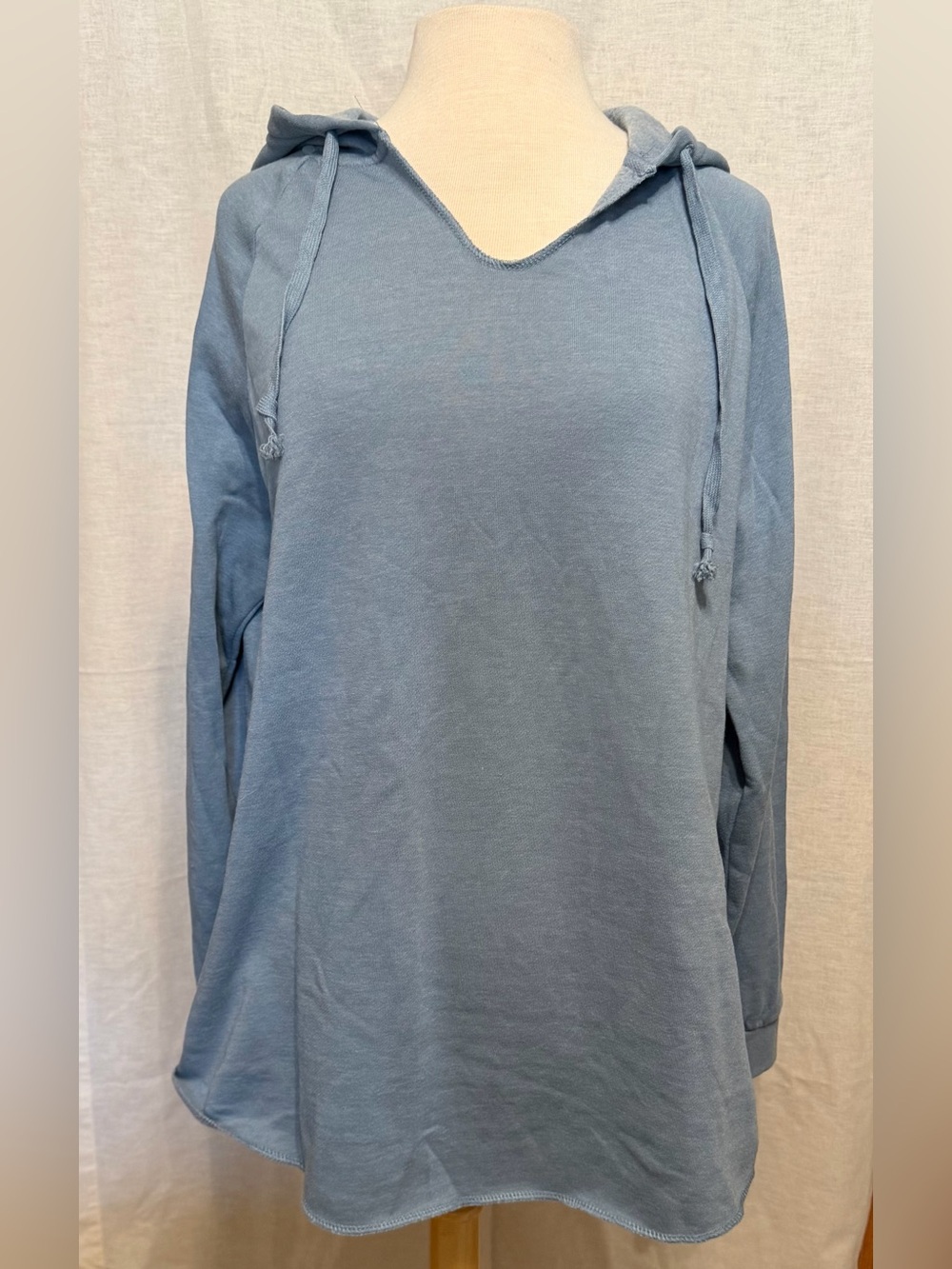 Light Blue Hoodie Long Sleeve Pullover